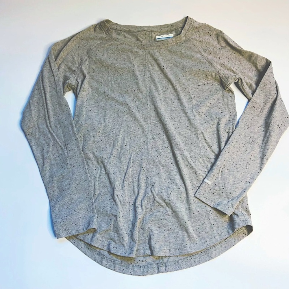 Columbia Women's Gray Long Sleeve Top‎ Stretch T-shirt Sz Medium